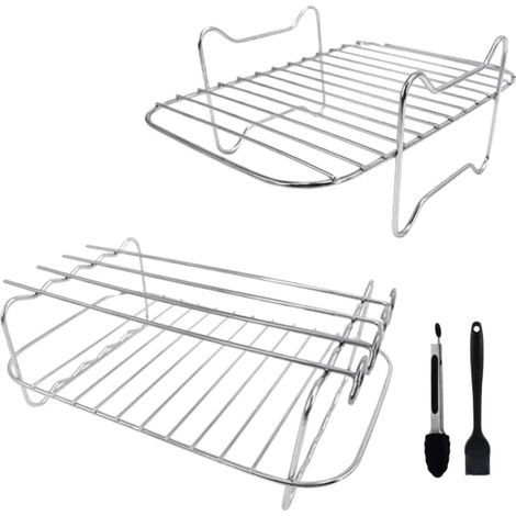 Grille pour friteuse à air chaud double panier, composée de 2 pièces (1/5)