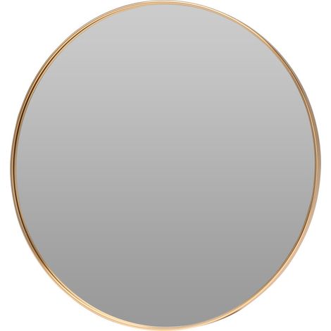 Miroir rond doré, Ø 50 cm