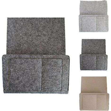 Nachttischtasche für Fernbedienung, Tablet, Handy, Aufbewahrungsmöglichkeit für Sofa – Dunkelgrau (1/5)