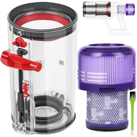Applicable V11 Poubelle Collecteur Réservoir pour Dyson V11 V15 SV14 SV17 Filtre Bac à Poussière Cuve Pièces Détachées Accessoires Conteneur Filtre Rechange pour Dyson SV22 SV15 SV28 Accessoires Dust (1/5)