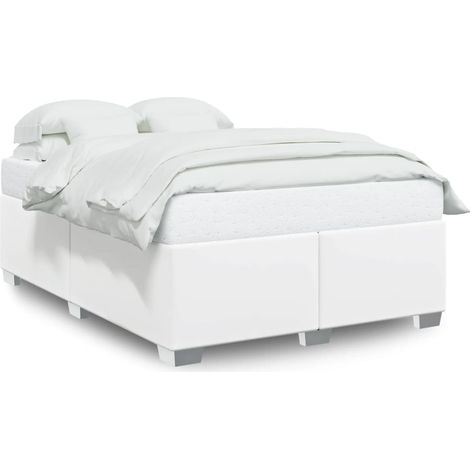 Maison Exclusive - Cadre de lit sans matelas blanc 160x200 cm similicuir