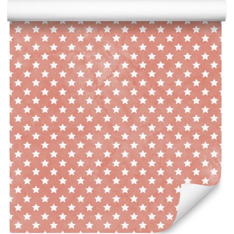 Papier peint Étoiles Corail, Bas Corail pour Salon et Chambre 50x1000 cm (1/5)