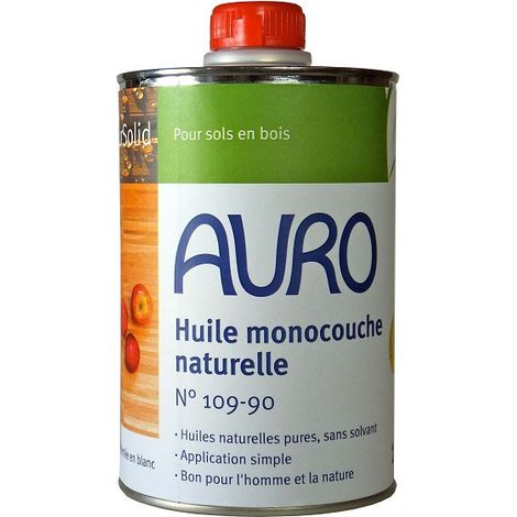 Huile monocouche nature pour meubles et sols en bois n°109-90 AURO, (1/3)