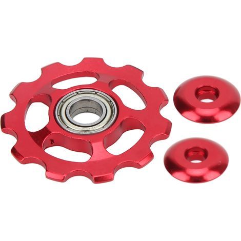 Pignon de Vélo de Montagne en Alliage d'Aluminium 11 Dents, Poulie Guide Remplaçable pour Composants de Vélo Rouge (1/5)