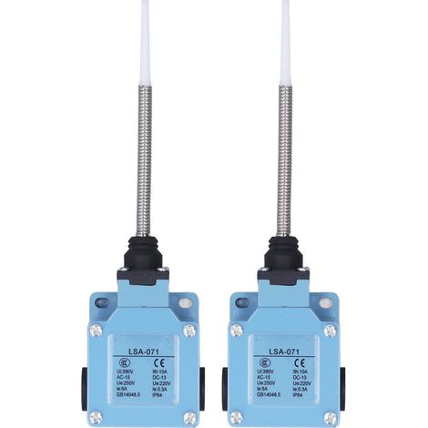 2Pcs Interrupteur de fin de course momentané universel à tige, réarmement automatique pour CNC fraiseuse laser plasma routeur, 250V 220V (1/5)