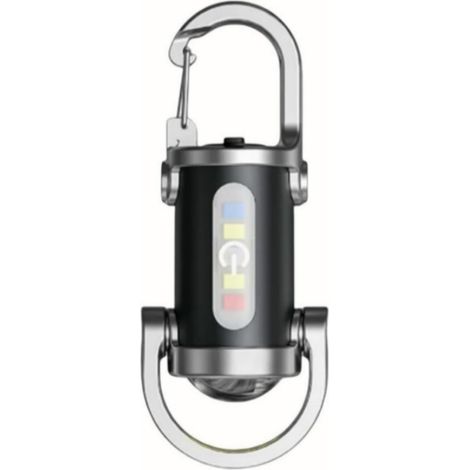 Mini lampe de poche porte-clés étanche 1200 lm super lumineuse, compacte et portable avec fonction de chargement de téléphone (noir) (1/5)