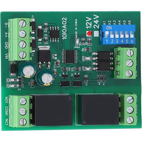 Module relais 2 canaux RS485, carte de contrôle, contrôleur de commutateur, accessoire 12 V CC pour équipement (1/5)