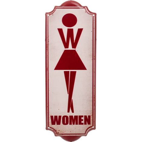Placa de pared de metal roja 15x38x1 (1/4)