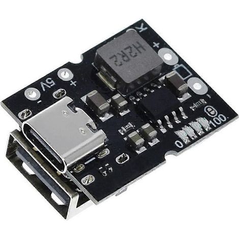 USB-Typ-C 5V 2A Aufwärtswandler, Leistungsverstärkungsmodul, Schutzplatine für Lithium-Akkuladegerät, DIY-Ladegerät mit Lötanschluss (1/5)
