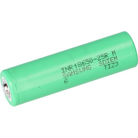 Samsung INR18650-25R 3,6V 2500mAh 20A Button Top (1/5)
