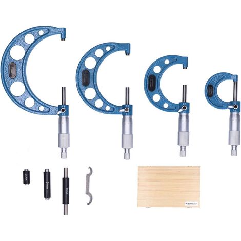 4-teiliges Set hochpräziser Außenmikrometer für Metallmessungen, 25/50/75/100 mm, 0,01 mm (1/5)