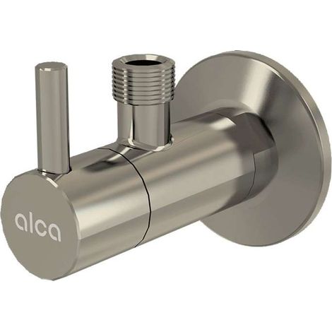 Alca - Valvola ad angolo con filtro, nichel spazzolato opaco ARV001-N-B (1/2)