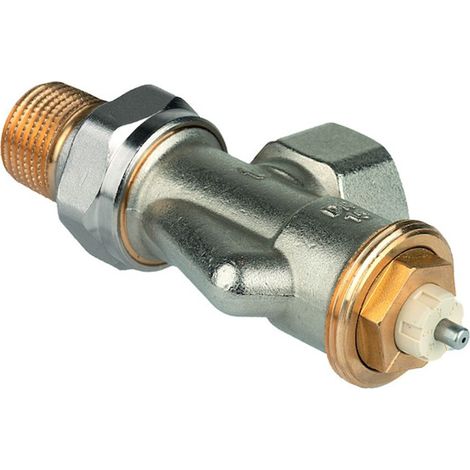 Resideo Cuerpo de válvula termostática SX Latón niquelado, Axial, 3/8", V2000ASX10