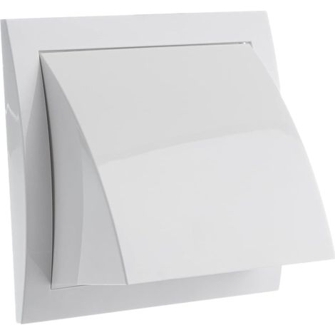 Rejilla de ventilación de plástico ABS JSSEVN-White de 100 mm - Rejilla de ventilación con válvula antirretorno y protección contra la intemperie. (1/4)