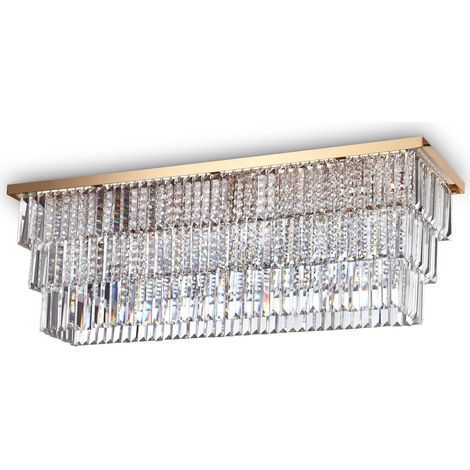 Ideal Lux Martinez - Lámpara de techo de 8 luces Dorada
