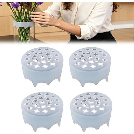 Grille à fleurs silicone réutilisable pour vases, imperméable, compositions florales DIY déco intérieure mariage bleu 4 (1/5)