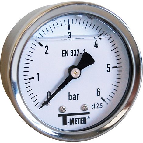 Manomètre à bain de glycérine 0-6 bars - Ø50 - Axial de T-meter (1/2)