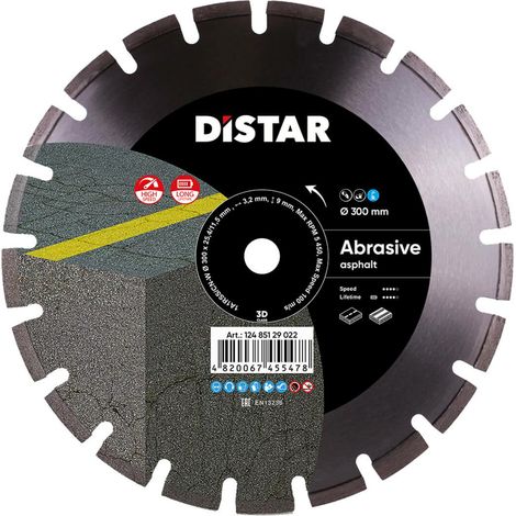 Disco de corte diamantado, Distar Bestseller Abrasive 350 x 3,2/2,2 x 25,4mm, ideal para corte de materiales duros, alta precisión, durabilidad y rendimiento profesional intensivo.