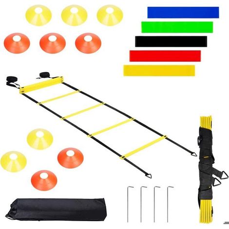 Kit d\'entraînement de Football pour Enfants, Échelle de Coordination, Échelle d\'entraînement de Vitesse, échelle d\'agilité - 6m-Ywey (1/5)