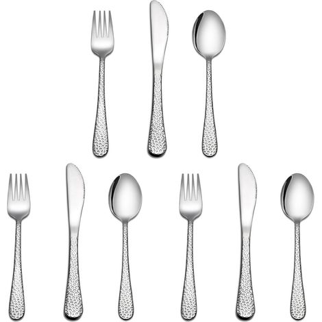 9-teiliges Kinderbesteck Set Edelstahl mit Hammergriff, spülmaschinenfest (1/5)