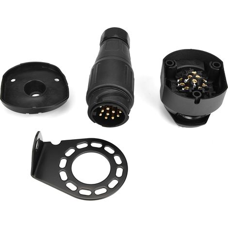 Connecteur fiche 12V 13 broches prise remorque support adaptateur pour attelage caravane camping-car (1/5)