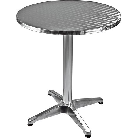 Alu Bistrotisch Beistelltisch Bartisch Gartentisch Tisch rund Ø 60 cm - H 70 cm (1/5)