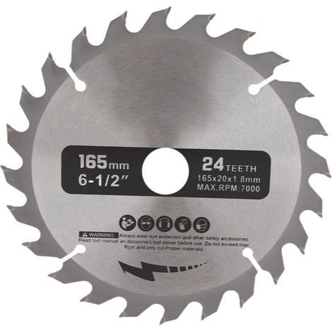 Lame de Coupe de Scie, Lame de Scie en Carbure Cimentée, 24 Dents 165 Mm, Diamètre Intérieur de 20 Mm, Coupe en Marbre, Scies à Main électriques (1/5)