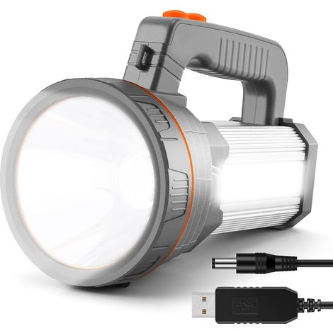 Lampe Torche LED Rechargeable Etanche, Puissante à LED super lumineuse 9000 mAh 7000 lumens Lampe Camping Projecteur Portable, Lanterne Torche pour Randonnée Ustellar (1/5)