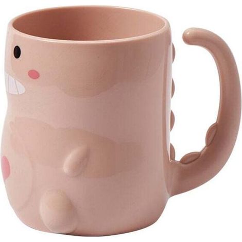 Tasse de lavage de bouche épaissie, petit dinosaure de dessin animé, tasse de brosse à dents domestique, cylindre de dent (1/4)