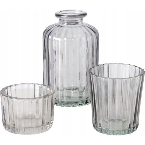 Set decorazione boltze TOLKA trasparente vetro 10 cm