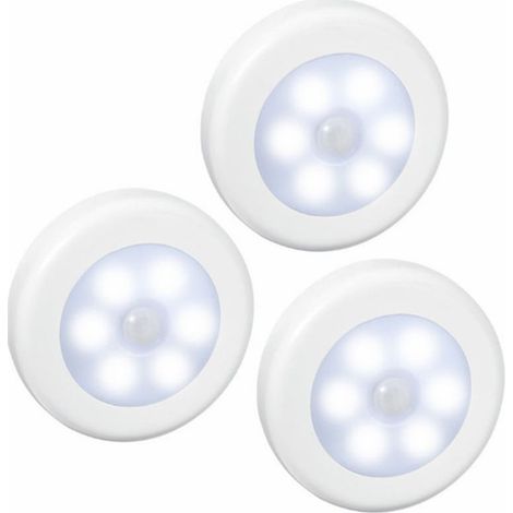 3pcs Eclairage d'appoint, éclairage à piles Lampes LED à Détecteur, Lampe Détecteur de Mouvement, Lampe de Placard, Lampe LED pour Escalier, Placards,Armoires, Facilité d'installation (1/3)