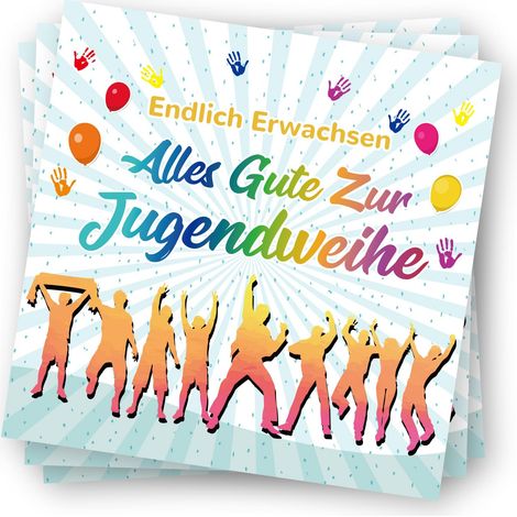 Lot de 40 serviettes de table Alles Gute zur Jugendweihe (1/5)