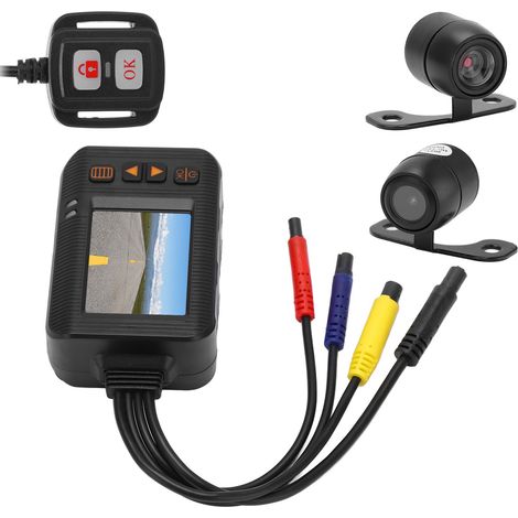 Caméra Moto 2-en-1 DVR 1080P+720P, Double Objectif HD, Enregistreur de Conduite Étanche, Boucle Vidéo, Dashcam Moto (1/5)