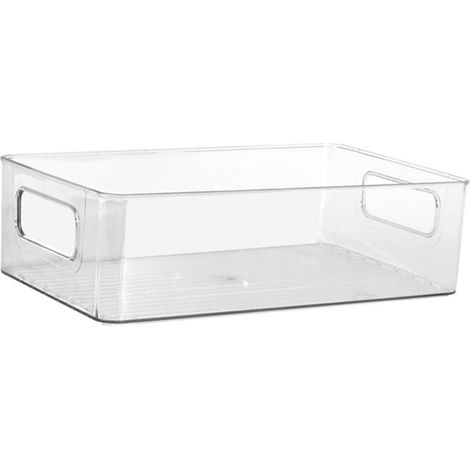Grande boîte de rangement pour bureau, organiseur de maquillage en acrylique grande capacité pour maison et chambre (1/5)