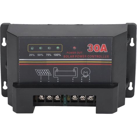 Régulateur de charge solaire 12V 30A avec microprocesseur rapide, protections multiples et transmission de données (1/5)