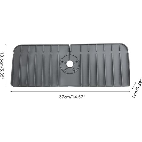 Tapis de robinet en silicone avec protection anti-éclaboussures pour évier de cuisine et salle de bain. Gardez vos éviers de cuisine et de salle de bain au sec. (1/5)