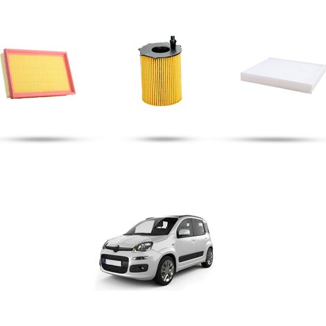 Kit tagliando 3 filtri compatibile con Fiat Panda III 0.9 TwinAir 48kw Dal 2012 (1/4)