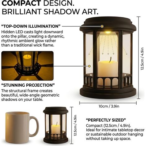 Lanterne Solaire Exterieur Jardin 4 Pièces Lampe Solaire avec Bougie Vacillante LED, Lampe de Table Solaire IP44 Étanche Suspension Solaire Luminaire Exterieur pour Balcon Terrasse Jardin Déco (1/5)