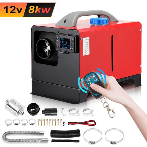 Jiubiaz Chauffage Diesel Portable 8 kW 12 V Monobloc Horizontal, Réchauffeur d'Air Diesel Chauffage de Stationnement pour Auto Camping-Car Camion (1/5)