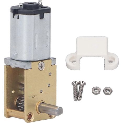 12-V-Gleichstrom-Schneckengetriebemotor, einwellig, fester Sockel, hohes Drehmoment, 7,5-mm-Bürstengetriebe, 27 U/min, Übersetzungsverhältnis 1:603 (1/4)