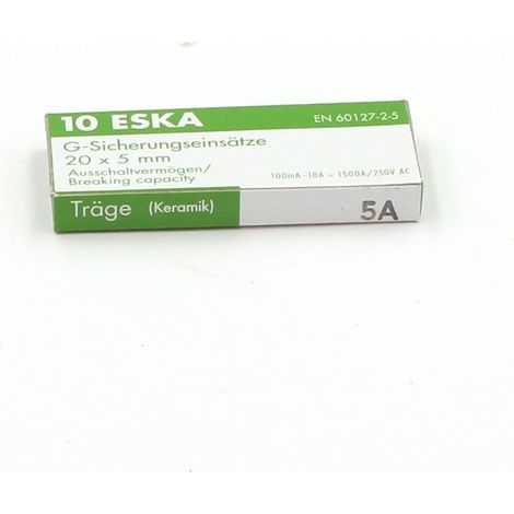 10 Fusible, Céramique, Temporisé 5A, 250VAC, 5x20mm, Pour Électronique