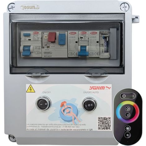 Cuadro Eléctrico Piscina 1CV  Transformador 60W  Contactor Mando