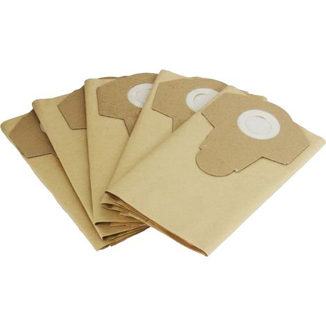 Lot de 5 sacs d'aspirateur en papier – Sacs filtrants résistants à la déchirure – Compatible avec aspirateur Parkside PWD 12 A1 – Fixedbyu