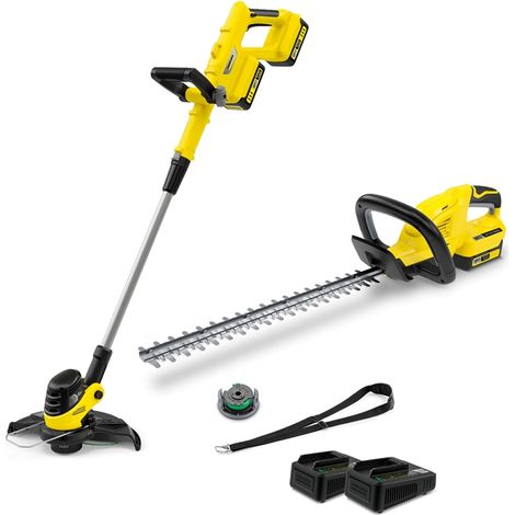 Kärcher Akku-Rasentrimmer LTR 3-18 Dual Battery + Heckenschere HGE 18-45 Battery (1/5)