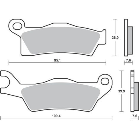 Plaquettes de frein SBS KH617 Off-Road Racing frittées couleur or Can-Am Outlander 800/1000 12-, Renegade 1000 12-, avant/arrière droit