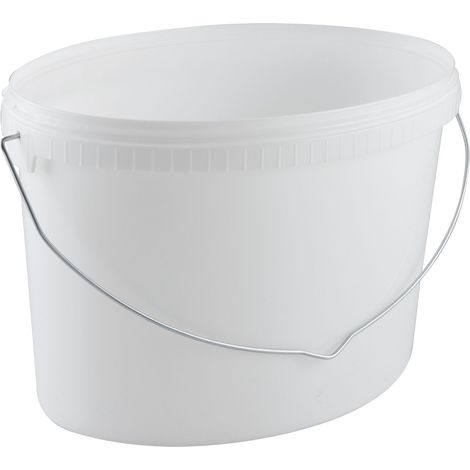 Eimer Oval 5,5L weiß mit Bügel - Kunststoff, Farbeimer, ohne Deckel