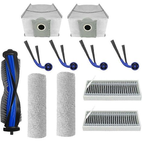11 pour ECOVACS Deeboot T80 PRO OMNI / T80 OMNI / YEEDI M14 PLUS Sweeper Roller Side Brosse Filtre Serpillière Sac à poussière (1/5)