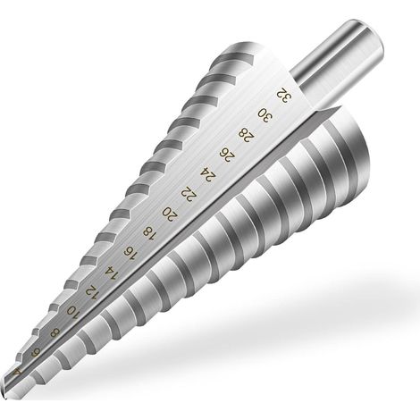Foret Étagé, 4-32 mm Fraise Etage Metal Triangle Conique Titane HSS, Tige Triangulaire (1/5)