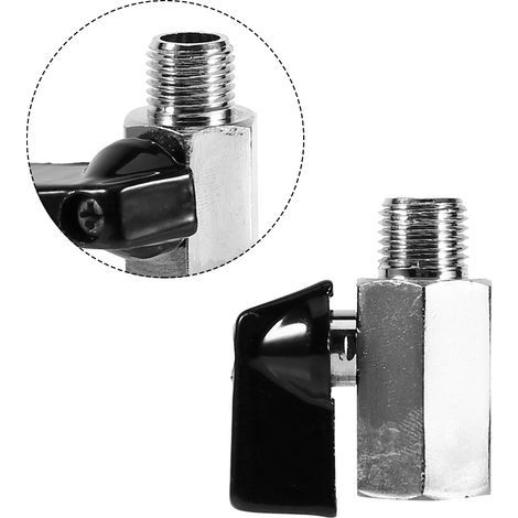 Miniatur-Durchgangskugelhahn, Miniatur-Kugelhahn mit Innen- und Außengewinde, 1/4 BSP Messing (1/5)