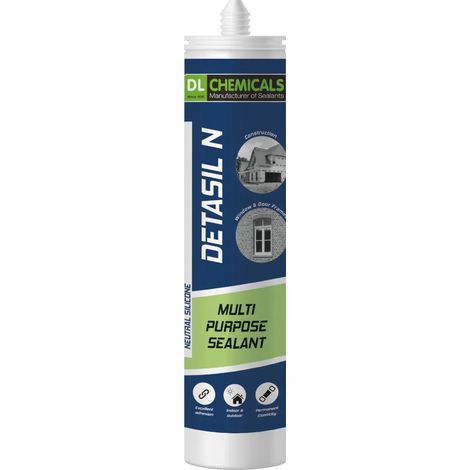 Cartouche de silicone translucide d'étanchéité pour la pose de menuiserie